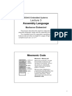 EE443 Embedded Systems Assembly LanguageThis concise title provides the key context from the document - the course number, topic and subtopic - . It starts with "TITLE