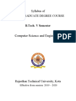 Computer Science and Engineering: Syllabus of Undergraduate Degree Course B.Tech. V Semester