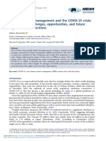 Human Resource Management and The COVID-19 Crisis: Implications, Challenges, Opportunities, and Future Organizational Directions