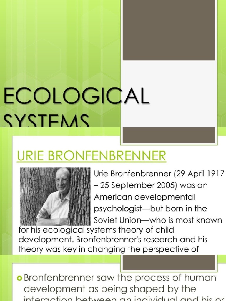 Urie Bronfenbrenner Ecological Theory Pdf – NIPOM