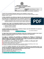 Lista de Exercícios Atividade Água e Sais Minerais JULIO