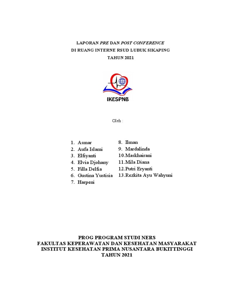 Pelaksanaan Pre dan Post Conference Keperawatan | PDF