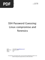 SSH Password Guessing: Linux Compromise and Forensics