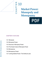 Market Power: Monopoly and Monopsony