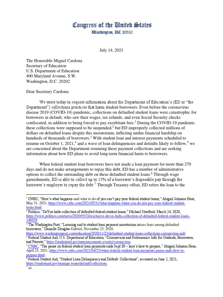 Letter to ed about wage garnishment and treasury offset pdf student