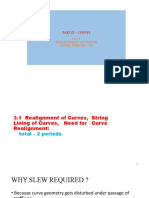 3.1 - Re-Alignment of Curves, String Lining of Curves Etc