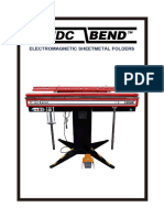 JDC BEND Magnabend Magnetic sheet metal brake pan and box press brake folding machine  Specification