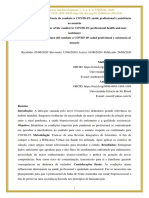 Enfermeiros Na Linha de Frente Do Combate À COVID-19: Saúde Profissional e Assistência Ao Usuário