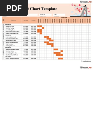 Wedding Gantt Chart