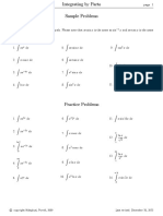 Integration by Parts Examples 1