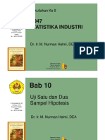 Pertemuan 2 - Uji Satu Dan Dua Sampel Hipotesis