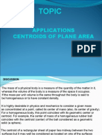 Topic: Applications Centroids of Plane Area