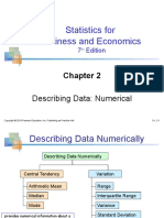 Statistics For Business and Economics: Describing Data: Numerical