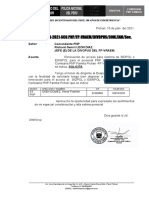 Oficio N°1374-2021 Renovacion de Sidpol Esinpol Del S3 PNP Saenz