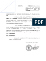 Solicitud A Cta de Vac. Del Cap PNP Julca