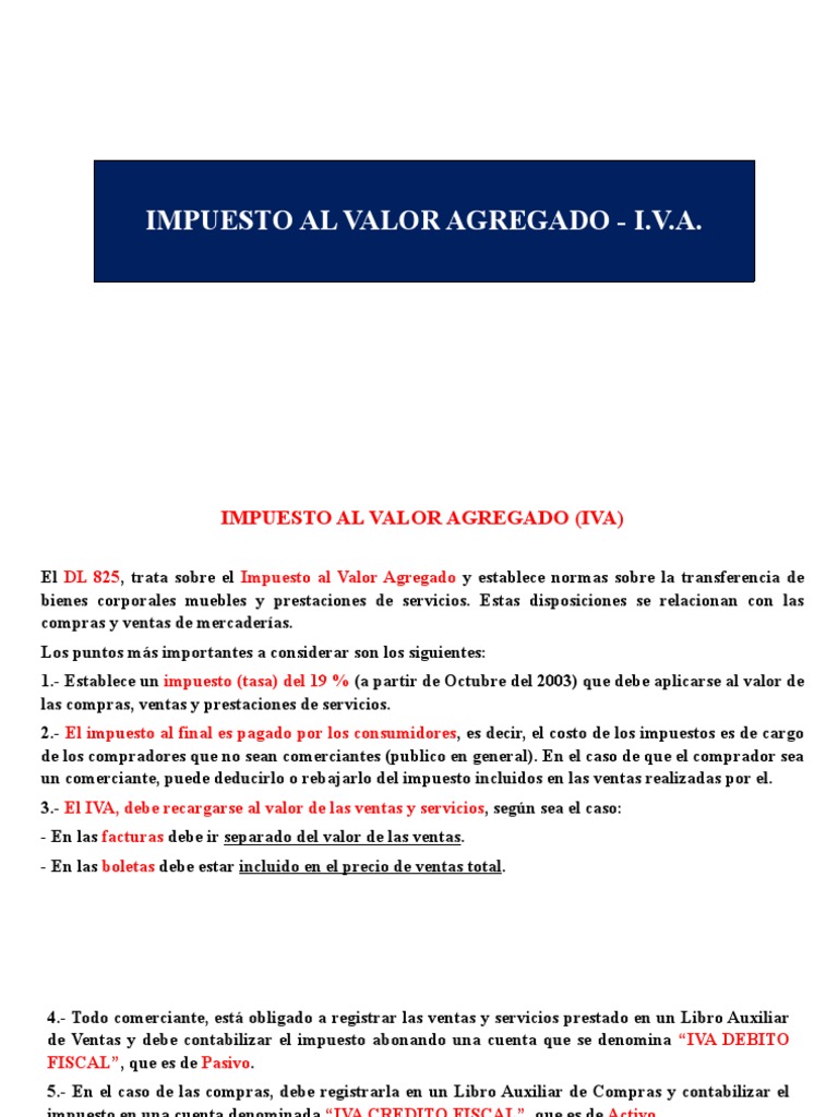 Análisis del Impuesto al Valor Agregado (IVA) en Chile | PDF | Impuesto ...