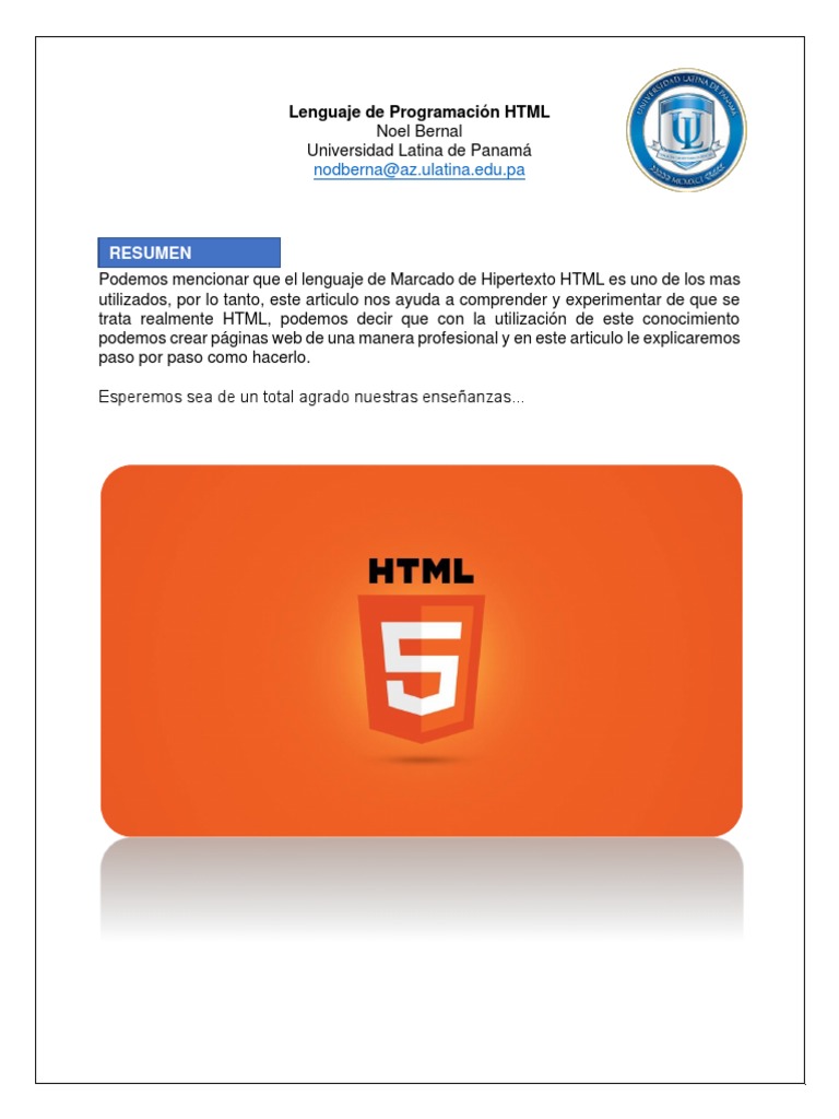 Lenguaje de Programación HTML (CSS, Python) | PDF | HTML | Página web