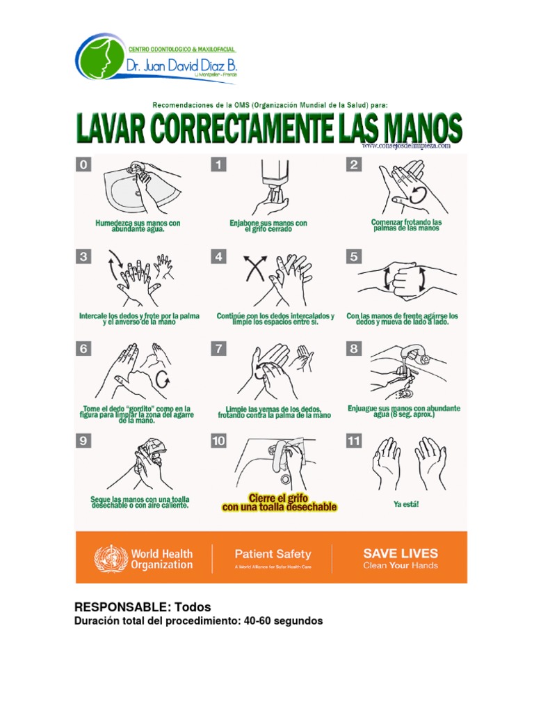 5 Momentos de Lavado de Manos en Odontología | PDF | Ciencia y matemáticas
