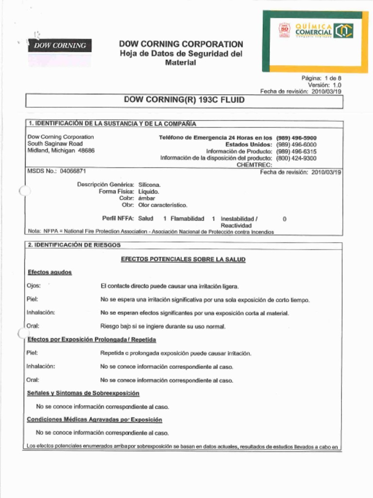 Dow Corning (R) 193C Fluid | PDF