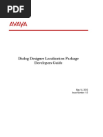 Dialog Designer Localization Package Developers Guide: May 14, 2010 Issue Number: 1.0