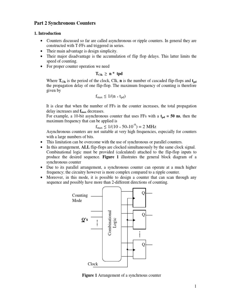 Part2 Synchronous Counters | PDF | Telecommunications Engineering ...