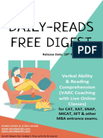 Daily-Reads Free Digest: Verbal Ability & Reading Comprehension (VARC Coaching With Live Online Classes)