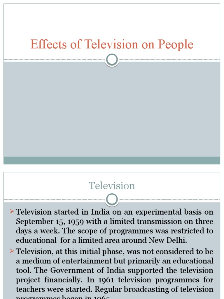 Impact of Television on Society | PDF | Social Science