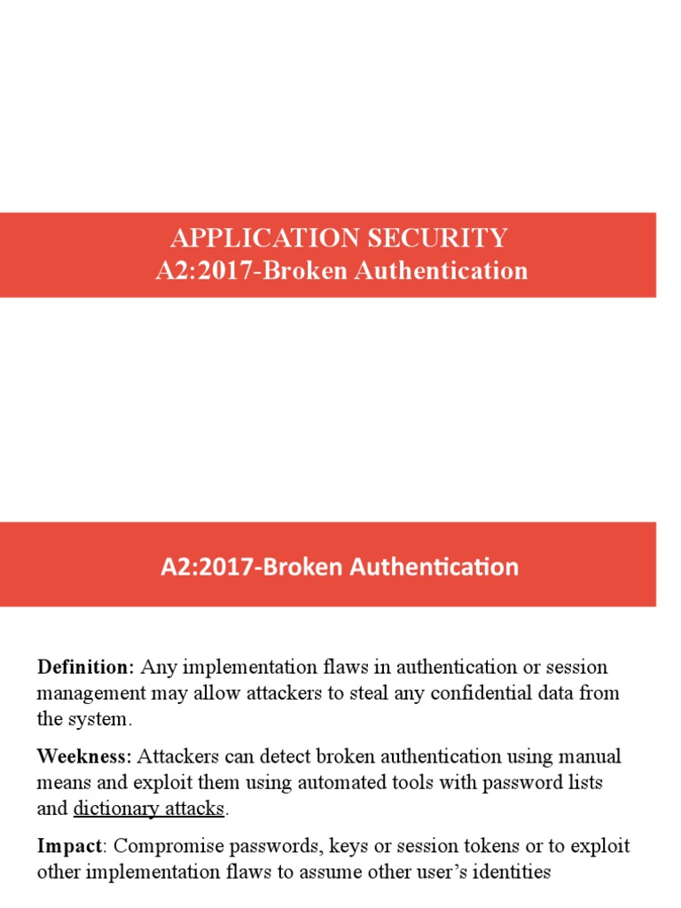 Preventing Broken Authentication Risks | PDF | Computers