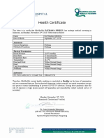 Health Certificate Shows Negative COVID-19 Test