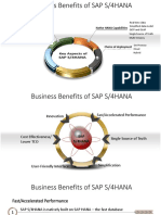 Business Benefits of SAP S4HANA