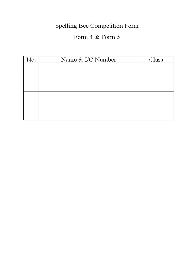 Spelling Bee Competition Rules 2011 | PDF | Language Arts & Discipline