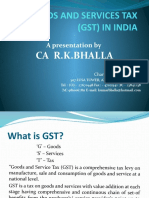 Goods and Services Tax (GST) in India: Ca R.K.Bhalla