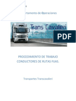 Procedimiento de Trabajo Conductores Rutas Fijas