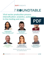 Viral Vector Production Process Intensification: Analytics, Automation, In-Line Testing and More