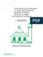 Laporan Kegiatan Qurban 2020 Masjid Al Amin Ketapang