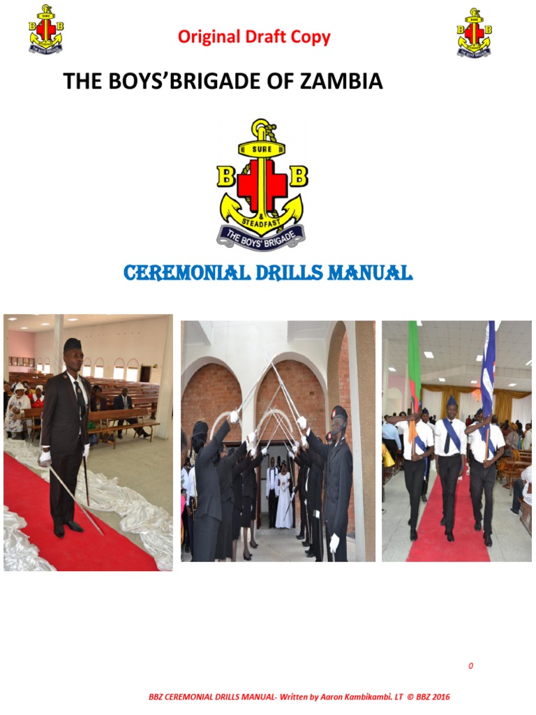 The Boys'Brigade of Zambia Ceremonial Drills Manual PDF