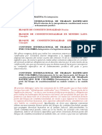 C-401-05 Bloque de Constitucionalidad, Convenios Internacionales Del Trabajo Ratificados Por Colombia