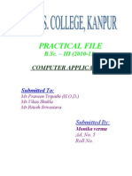 Practical File: B.Sc. - III (2010-11)