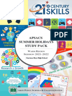 APSACS Summer Holidays Study Pack 2021
