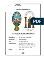 Escuela Penal Positiva - Der. Penal I 2021 - D. Velasquez A.