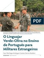O Linguajar Verde Oliva No Ensino de Portugues para Militares Estrangeiros