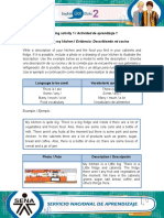 Learning Activity 1 / Actividad de Aprendizaje 1 Evidence: Describing My Kitchen / Evidencia: Describiendo Mi Cocina