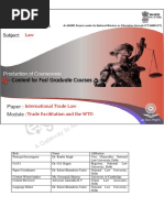 Trade Facilitation and The WTO