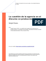 Sergio Russo (2015) - La Cuestion de La Agencia en El Discurso Co-Produccionista