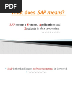 What Does ?: SAP Means