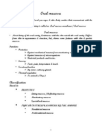 Oral Mucosa Functions Protection Sensation Secretion