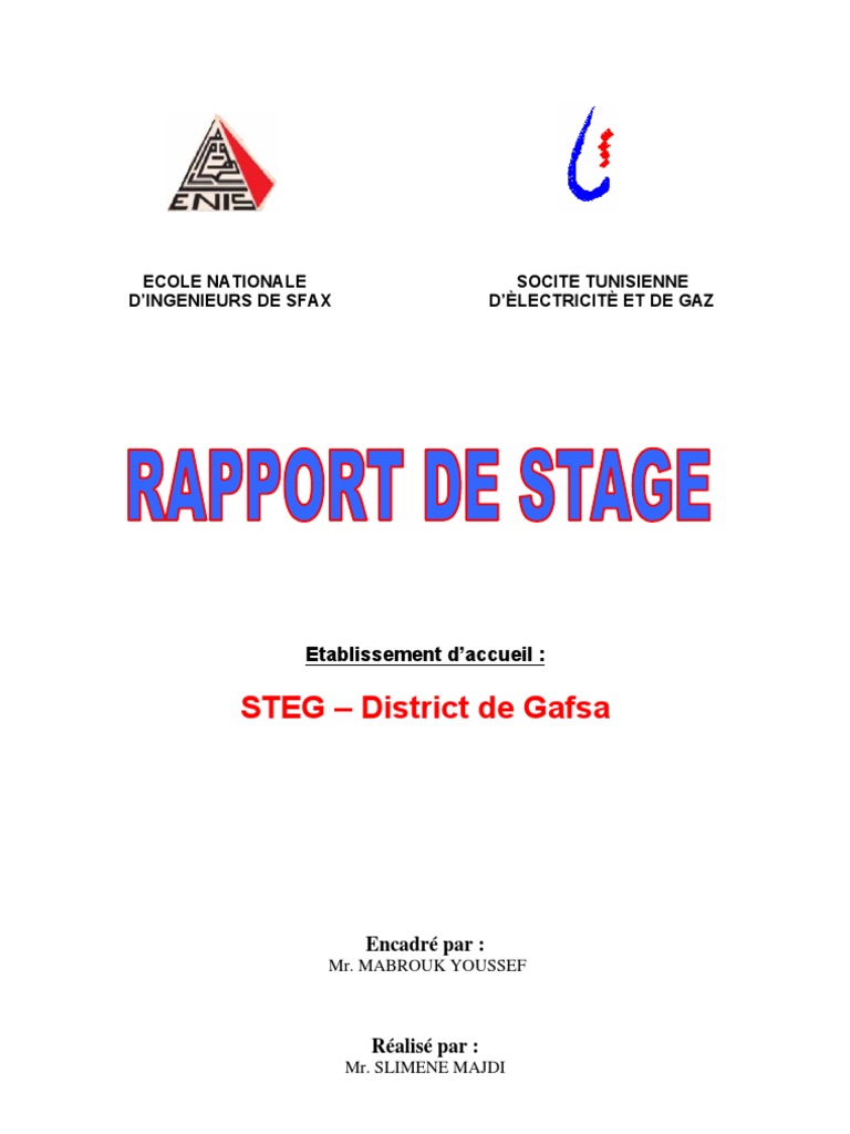 Exemple Du Rapport De Stage Pdf Le Meilleur Exemple