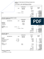 Detaile D Cost of Estimates