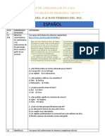 Semana 23 Plan de Aprendizaje en Casa Del 15 Al 18 Feb