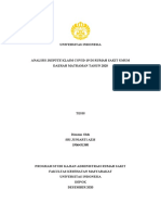 ANALISIS DISPUTE KLAIM COVID-19 DI RSUD MATRAMAN